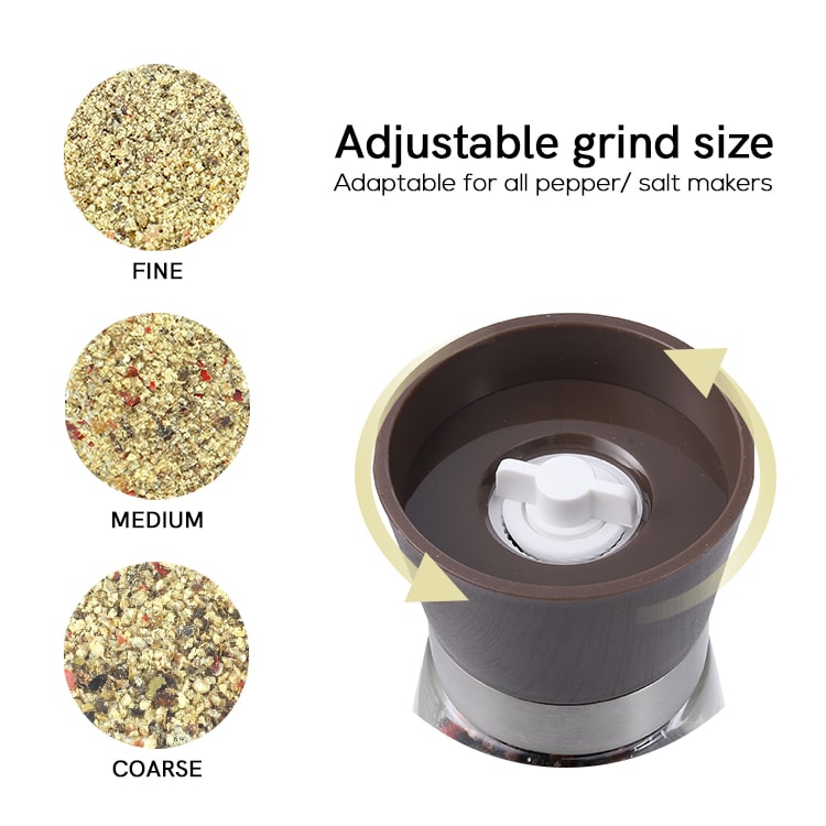 Custom Plastic Salt and Pepper Grinder Set with Ceramic Burrs 4 1